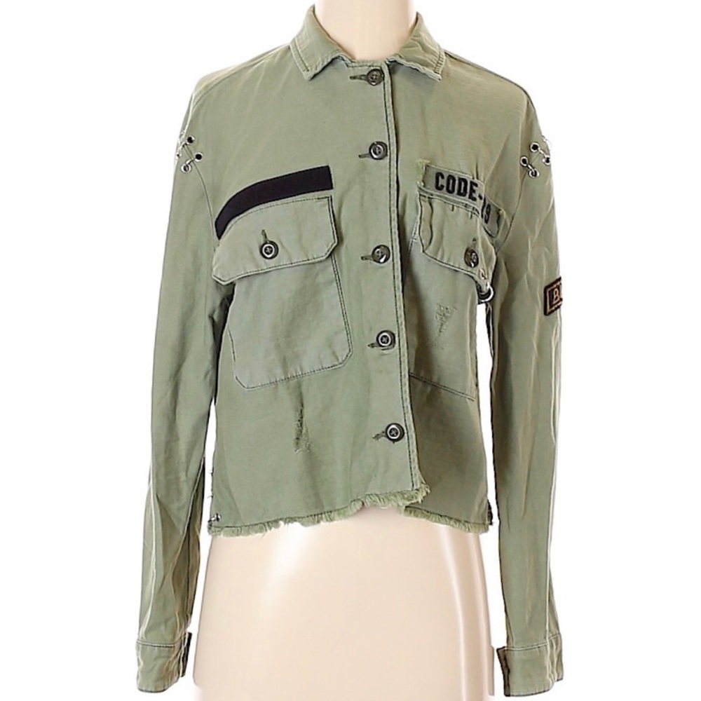 Bershka Military Frayed Jacket